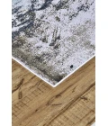 Feizy GASPAR 3833F IN WHITE/GRAY 2' 10" X 8' Runner Area Rug