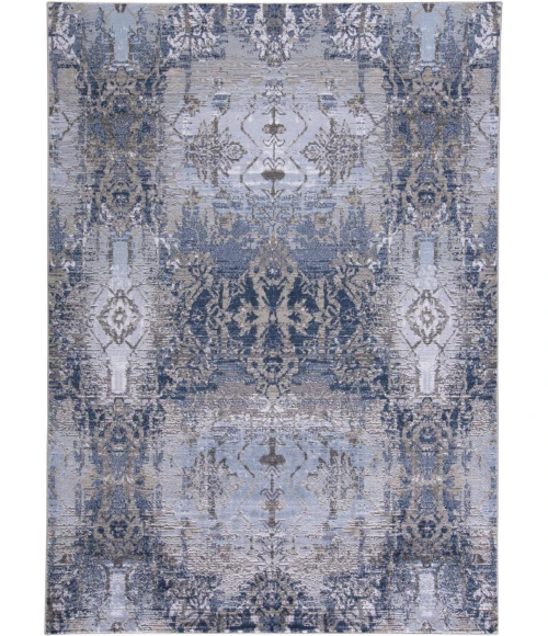 Feizy GASPAR 3834F IN LIGHT BLUE/STERLING 5' 2" X 7' 2" Area Rug