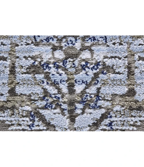 Feizy GASPAR 3834F IN LIGHT BLUE/STERLING 5' 2" X 7' 2" Area Rug