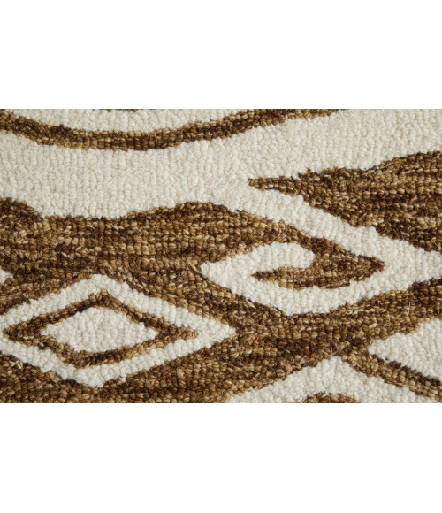Feizy Wallace Brown/White WAL8A43F 5 ft. X 8 ft. Rect. Rug