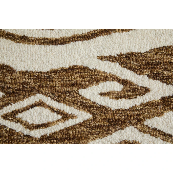 Feizy Wallace Brown/White WAL8A43F 2 ft. X 3 ft. Rect. Rug