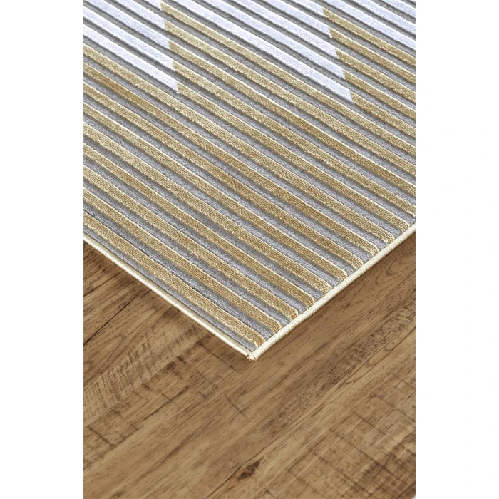 Feizy MARIGOLD 3830F IN GRAY/GOLD 10' 4" X 13' 6" Area Rug