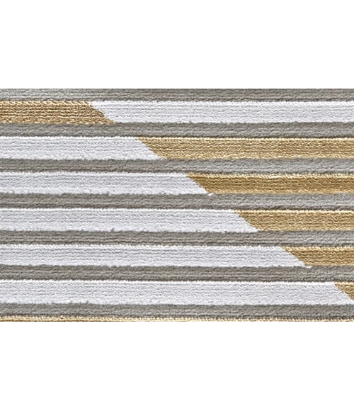 Feizy MARIGOLD 3830F IN GRAY/GOLD 10' 4" X 13' 6" Area Rug