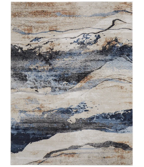 Feizy Sonora IVORY/BLUE SNR39NWF 9 ft. 0 in. X 12 ft. 8 in. Rectangle Rug