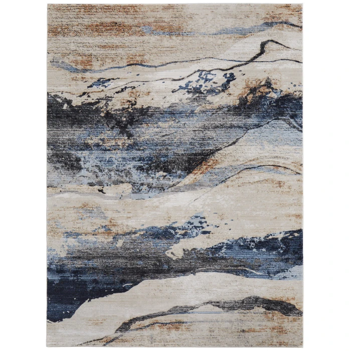 Feizy Sonora IVORY/BLUE SNR39NWF 2 ft. 6 in. X 7 ft. 3 in. Rectangle Rug