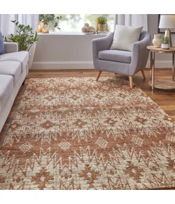 Feizy Lilliana Orange/Ivory/Tan 7460767F 9ft.6in. x 13ft.6in. Rect. Rug