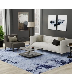 Feizy Sonora Blue/Black SNR39PLF 2 ft. X 3 ft. Rect. Rug