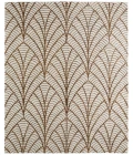 Feizy Wallace White/Brown WAL8A44F 5 ft. X 8 ft. Rect. Rug