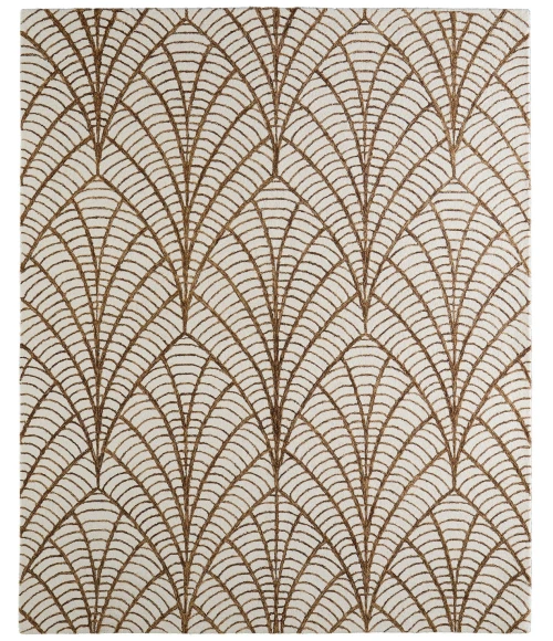 Feizy Wallace White/Brown WAL8A44F 5 ft. X 8 ft. Rect. Rug