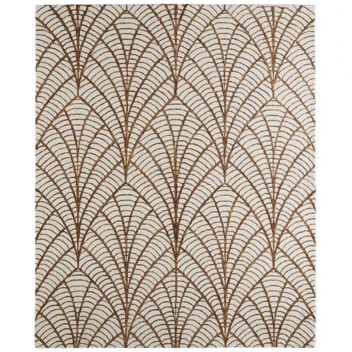 Feizy Wallace White/Brown WAL8A44F 12 ft. X 15 ft. Rect. Rug