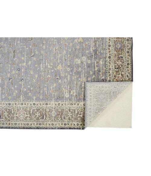 Feizy GRAYSON 3914F IN GRAY 3' 11" X 5' 5" Area Rug