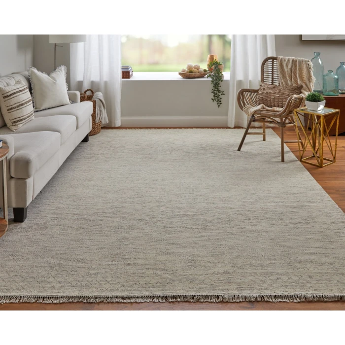 Feizy Branson Ivory/Pink/Gray BRN69BQF 8ft. x 8ft. Round Rug