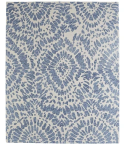 Feizy Wallace Blue/Ivory WAL8A39F 5 ft. X 8 ft. Rect. Rug