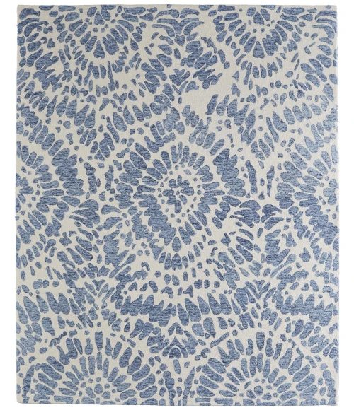 Feizy Wallace Blue/Ivory WAL8A39F 5 ft. X 8 ft. Rect. Rug