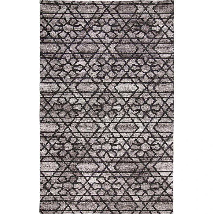 Feizy ASHER 8766F IN GRAY/CHARCOAL 8' x 8' Round Area Rug