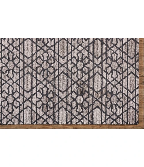 Feizy ASHER 8766F IN GRAY/CHARCOAL 10' X 10' Round Area Rug