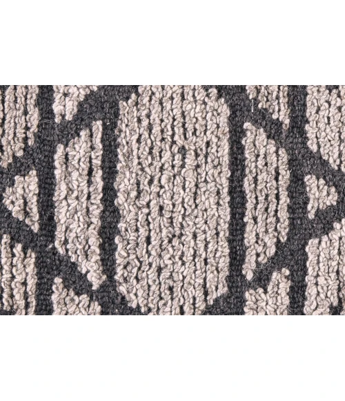 Feizy ASHER 8766F IN GRAY/CHARCOAL 10' X 10' Round Area Rug