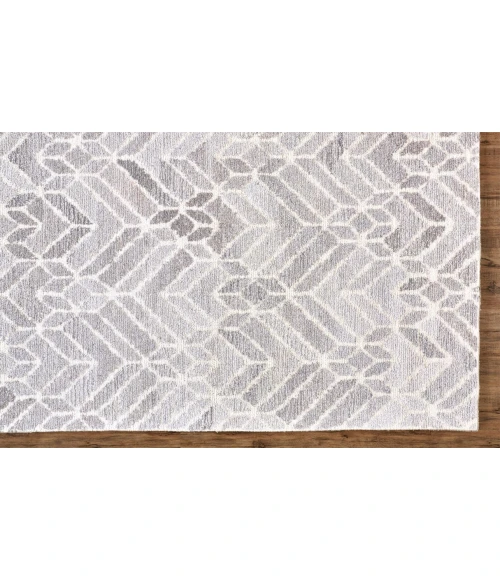 Feizy ASHER 8769F IN GRAY/NATURAL 8' x 8' Round Area Rug