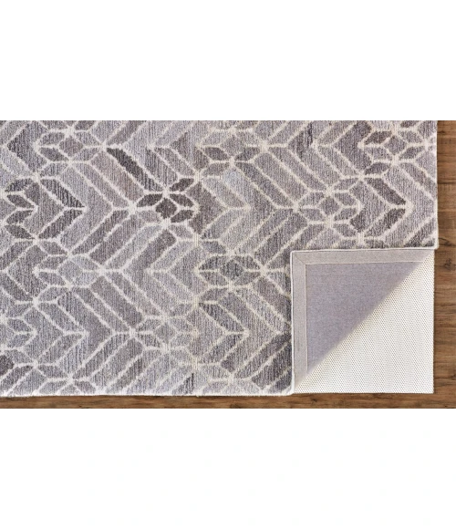 Feizy ASHER 8769F IN GRAY/NATURAL 8' x 8' Round Area Rug