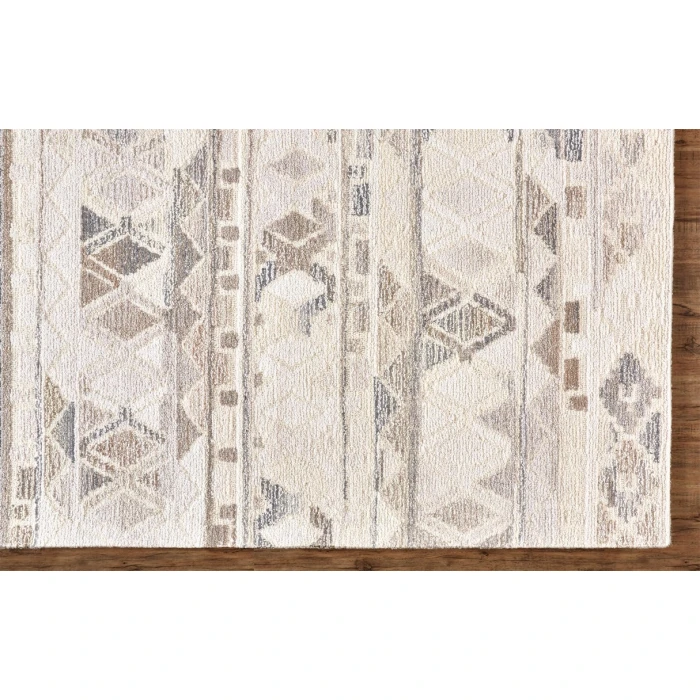 Feizy ASHER 8770F IN BROWN/NATURAL 8' x 8' Round Area Rug