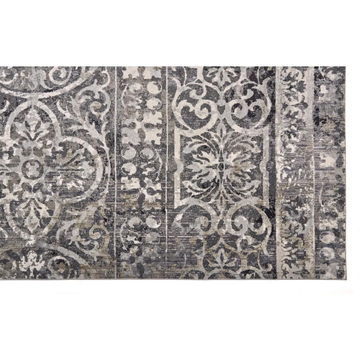 Feizy KANO 3871F IN CHARCOAL/IVORY 10' 2" X 13' 9" Area Rug