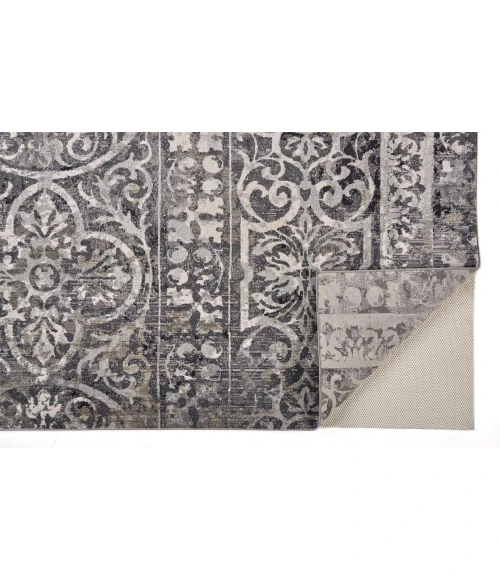 Feizy KANO 3871F IN CHARCOAL/IVORY 2' 7" x 8' Runner Area Rug