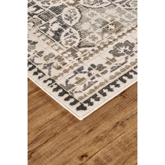Feizy KANO 3874F IN GRAY/IVORY 2' 2" X 3' Area Rug