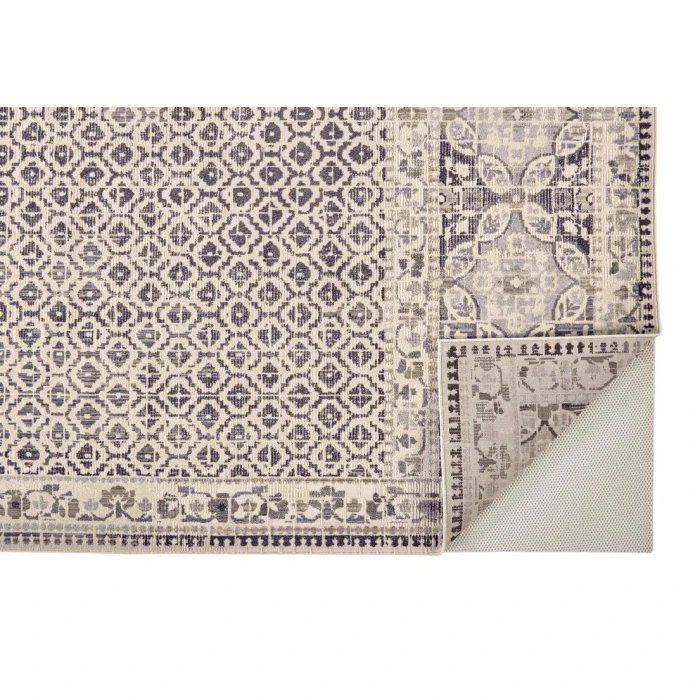 Feizy KANO 3874F IN GRAY/IVORY 2' 2" X 3' Area Rug
