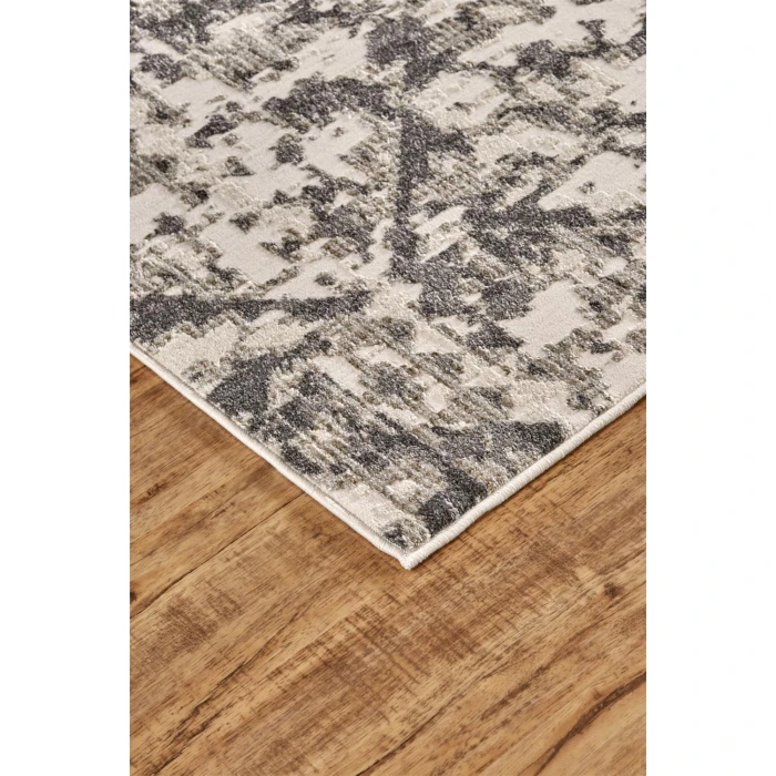 Feizy KANO 3876F IN CHARCOAL/IVORY 10' 2" X 13' 9" Area Rug
