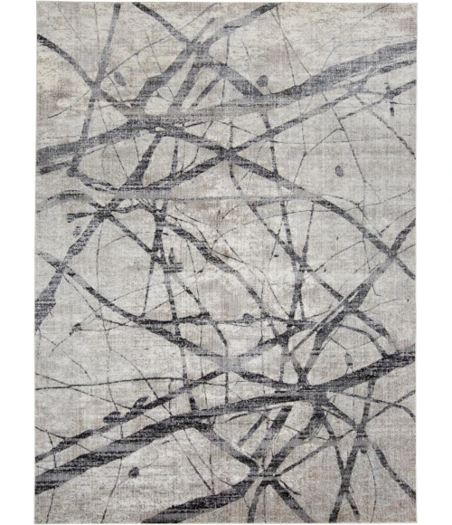 Feizy KANO 3877F IN CHARCOAL/GRAY 5' 3" X 7' 6" Area Rug