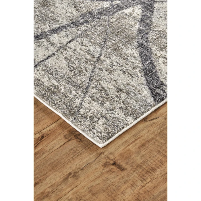 Feizy KANO 3877F IN CHARCOAL/GRAY 5' 3" X 7' 6" Area Rug