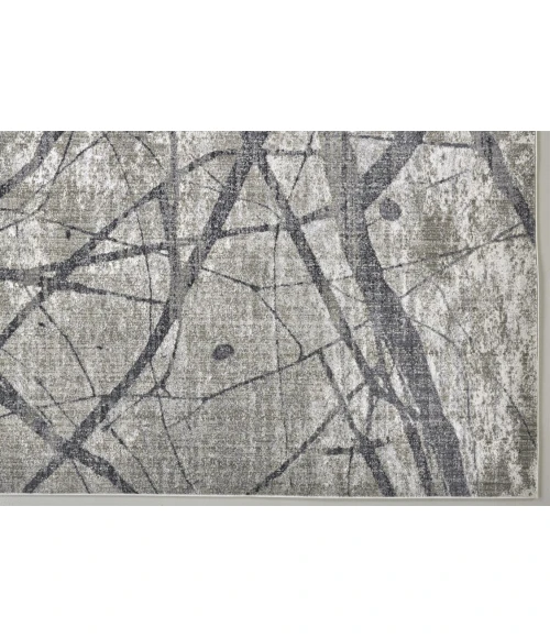 Feizy KANO 3877F IN CHARCOAL/GRAY 5' 3" X 7' 6" Area Rug