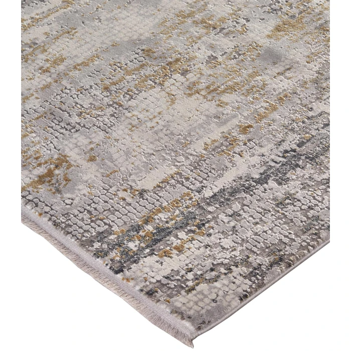 Feizy CADIZ 3887F IN IVORY/GRAY 3' 1" X 5' Area Rug