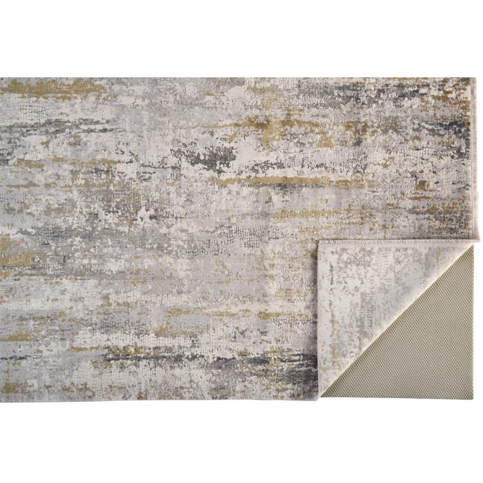 Feizy CADIZ 3887F IN IVORY/GRAY 3' 1" X 5' Area Rug