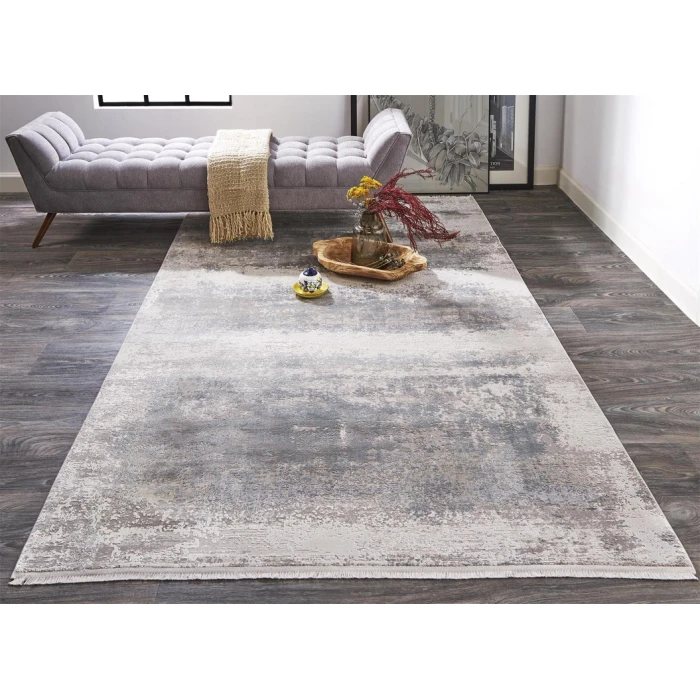 Feizy CADIZ 3888F IN LIGHT GRAY 7' 9" X 11' Area Rug