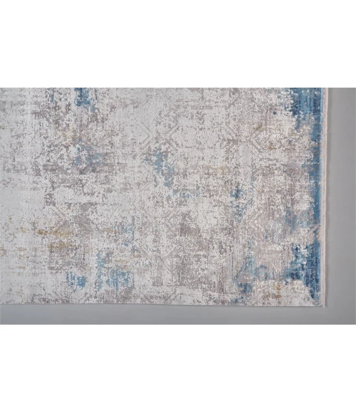 Feizy CADIZ 3889F IN IVORY/BLUE 2' 2" X 3' 2" Sample Area Rug