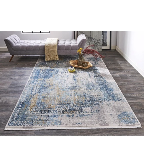Feizy CADIZ 3890F IN BLUE/GRAY 3' 1" X 5' Area Rug
