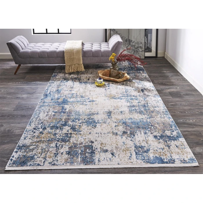Feizy CADIZ 3891F IN BLUE/IVORY 11' 6" X 14' 6" Area Rug