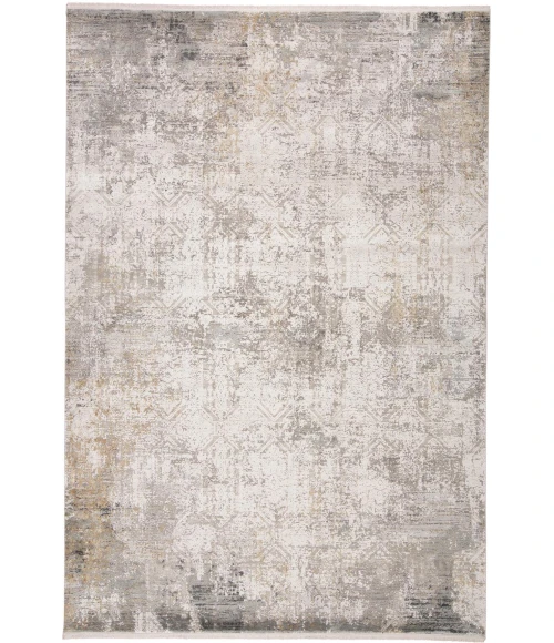 Feizy CADIZ 3892F IN LIGHT GRAY/IVORY 2' 2" X 3' 2" Sample Area Rug