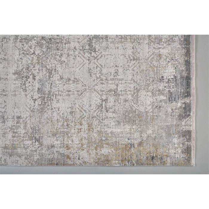 Feizy CADIZ 3892F IN LIGHT GRAY/IVORY 7' 9" X 11' Area Rug