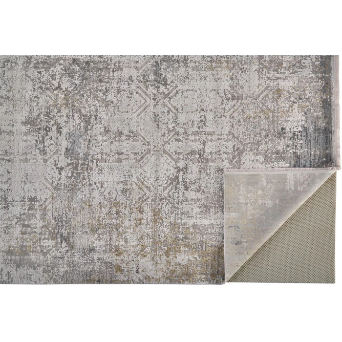 Feizy CADIZ 3892F IN LIGHT GRAY/IVORY 7' 9" X 11' Area Rug