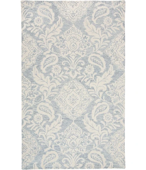 Feizy BELFORT 8776F IN BLUE/GRAY 5' x 8' Area Rug