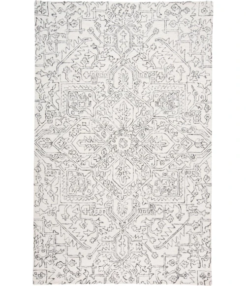 Feizy BELFORT 8778F IN IVORY/CHARCOAL 2' x 3' Sample Area Rug