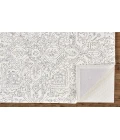 Feizy BELFORT 8778F IN IVORY/CHARCOAL 2' x 3' Sample Area Rug