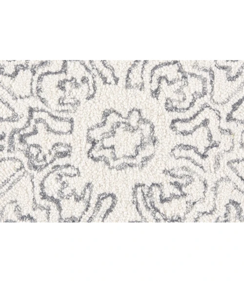 Feizy BELFORT 8778F IN IVORY/CHARCOAL 2' x 3' Sample Area Rug