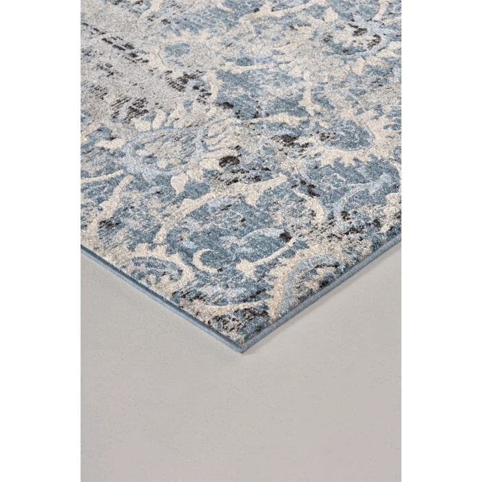 Feizy AINSLEY 3901F IN BLUE/IVORY 6' 7" X 9' 6" Area Rug