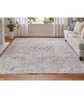 Feizy Pasha BEIGE/BLUE PAS39M5F 6 ft. 7 in. X 9 ft. 6 in. Rectangle Rug