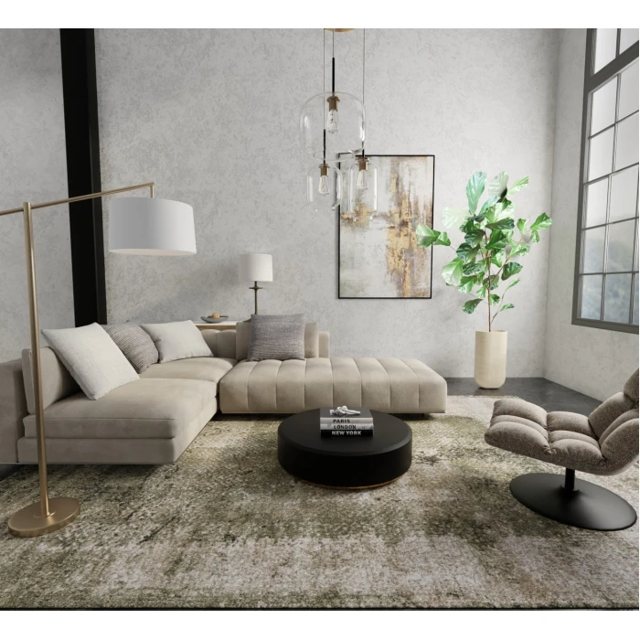 Feizy Skyview Green/Tan SKV39QCF 5 ft. X 7 ft. 6 in. Rect. Rug