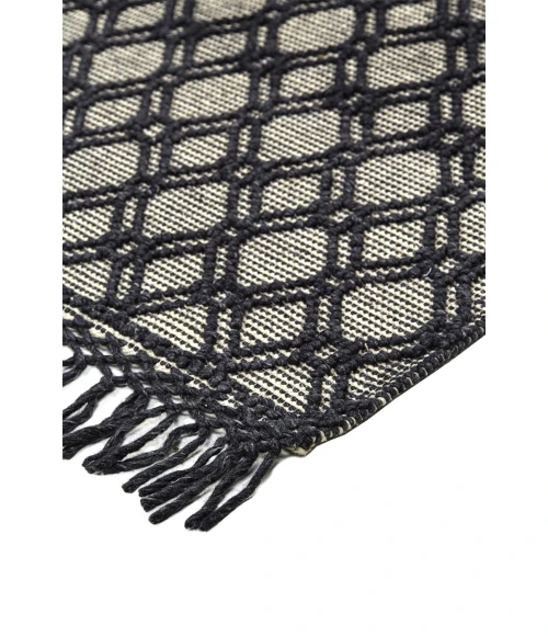 Feizy PHOENEX 0808F IN BLACK/IVORY 5' X 7' 6" Area Rug