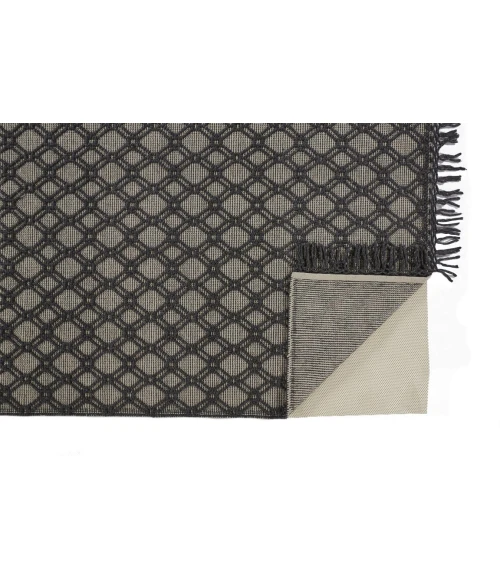 Feizy PHOENEX 0808F IN BLACK/IVORY 5' X 7' 6" Area Rug